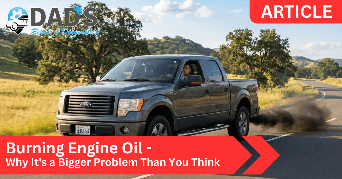 Truck Burning Engine Oil